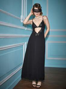 Alice McCall Contrast Lace Cut Out Cami Dress