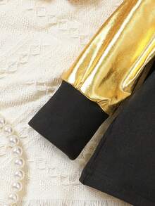 女嬰前蝴蝶結泡泡袖T恤和裙子 - 彩色 - 查看 5