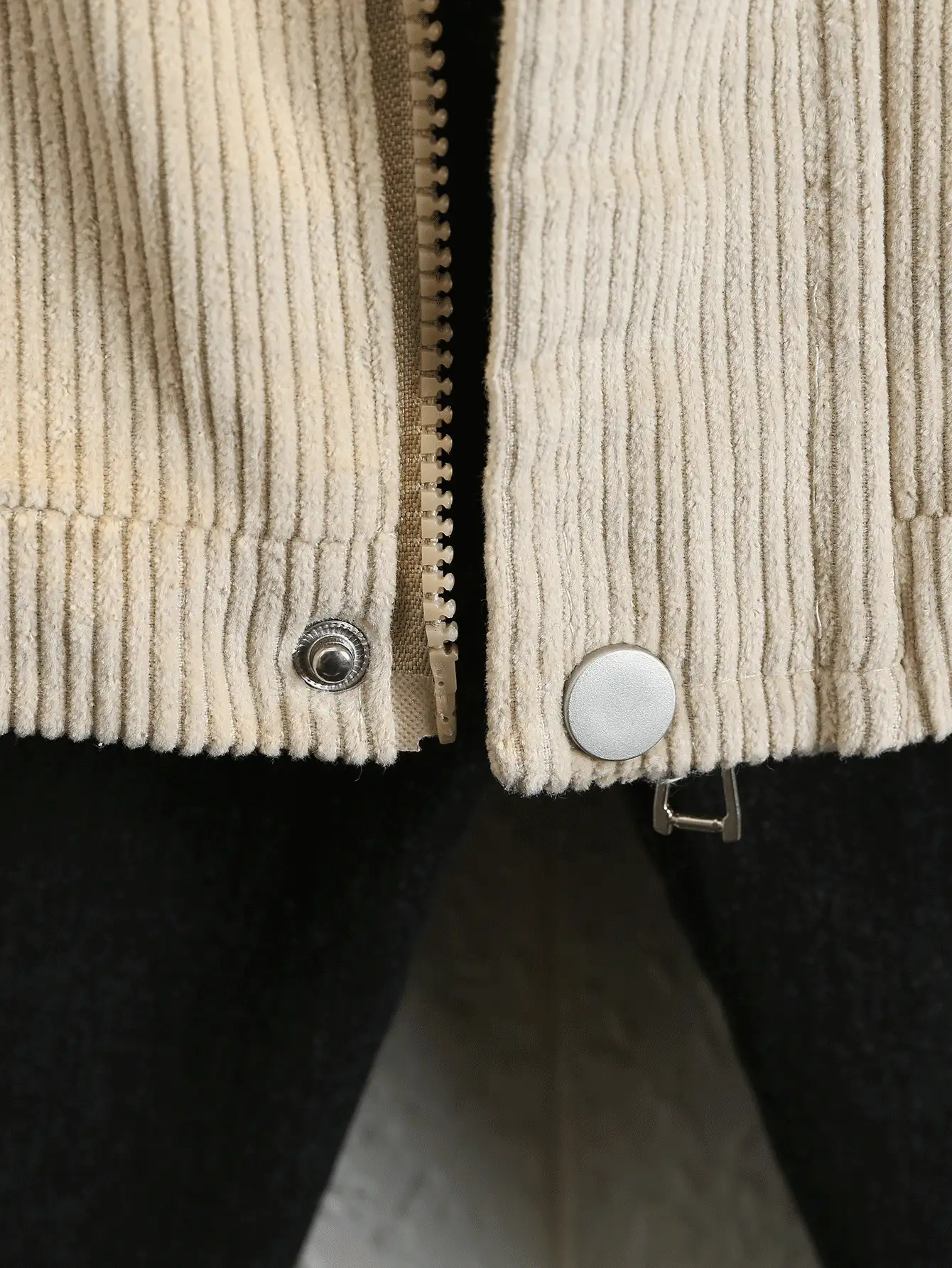 男童单件口袋贴布连帽棉服外套