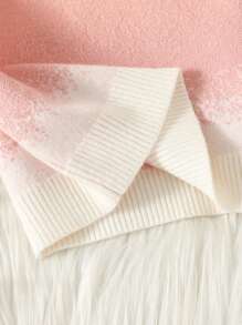 Baby Girl Ombre Round Neck Sweater - Multicolor - View 3