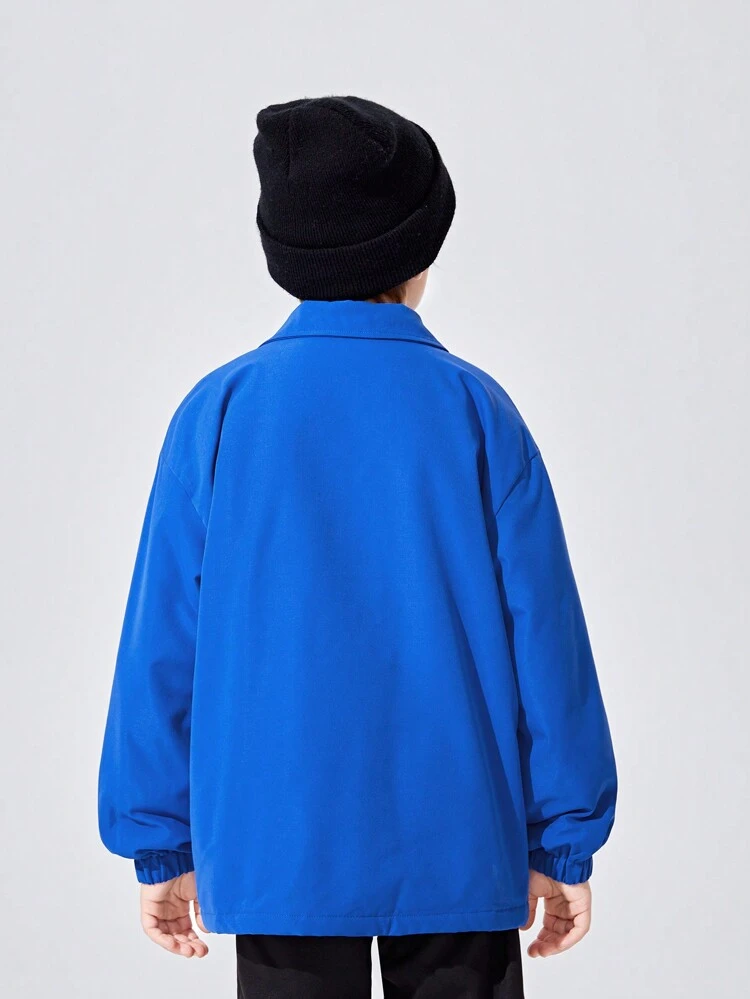 Tween Boy Slogan Graphic Thermal Lined Coat