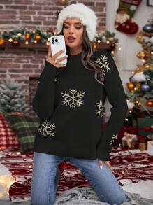 SHEIN LUNE Snowflake Pattern Sweater