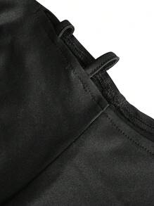 Celure Plus Solid Mermaid Hem Skirt - Black - View 8