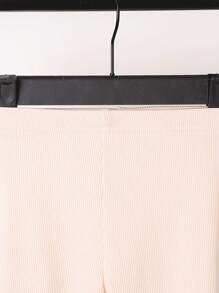 SHEIN Playful Pals Baby Girl 5pcs Solid Thermal Lined Leggings Chic Outfits For Autumn/Winter - Multicolor - View 3