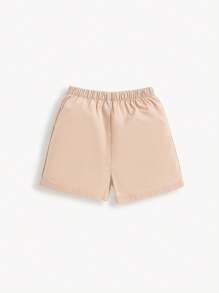 SHEIN 3pcs/set Baby Boys' Gentleman Style Casual Shirt, Jacket, Shorts With Bow Tie