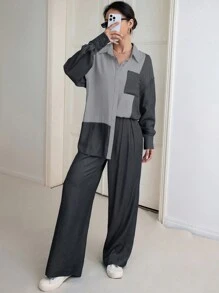 SHEIN Essnce 女士兩件套 - 黑色 - 查看 6