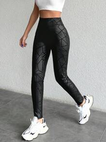 EURMUSE Wide Waistband Leggings - Black - View 1