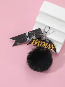 Batman X ROMWE Llavero con patrón de letra con pompón - Multicolor - Ver 1