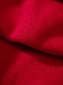 SHEIN Unity Letter& Cartoon Graphic Thermal Lined Sweatshirt Pullover Fall Sweatshirt - Burgundy - View 5