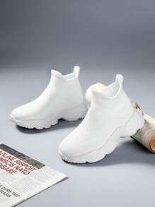Top Alto Confortável E Suave Ocasional Infantil Botas
