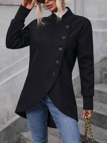 SHEIN Privé 呢子 - 黑色 - 查看 4