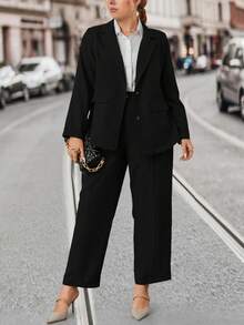 Calvaya 大碼西裝領西裝外套&西裝褲