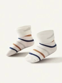 Cozy Pixies 6pairs/pack Cute Dinosaur Pattern Baby Socks With Folded Cuff - Multicolor - View 4