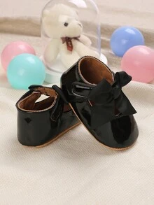Giày đế mềm phong cách mới cho trẻ sơ sinh từ 0-1 tuổi, đa năng - màu đen - Xem 5