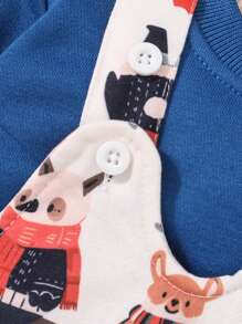 Bimba monocolore Felpe & con grafica fumetto Jumpsuit salopette - Blu - Visualizzare 4