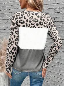 SHEIN LUNE In hoa Báo Khối màu Áo thun - Nhiều màu - Xem 2