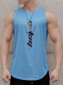 Manfinity Hypemode 男性背心 - 淺藍色 - 查看 4