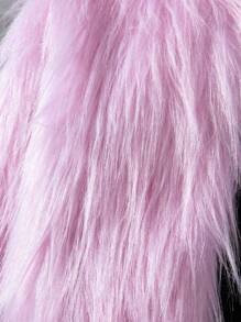 SHEIN Chicas Cazadora ( grande ) corto fiesta para vestirse fiesta - Rosa - Ver 5