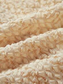 SHEIN ICON Asymmetrical Hem Crop Tube Top - Khaki - View 6