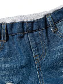 Baby Boy Ripped Jeans - Medium Wash - View 4