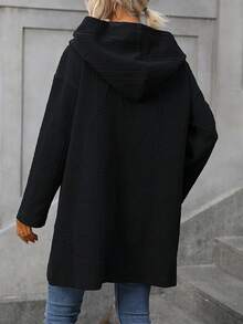 EMERY ROSE Thả vai Áo trùm đầu - màu đen - Xem 2