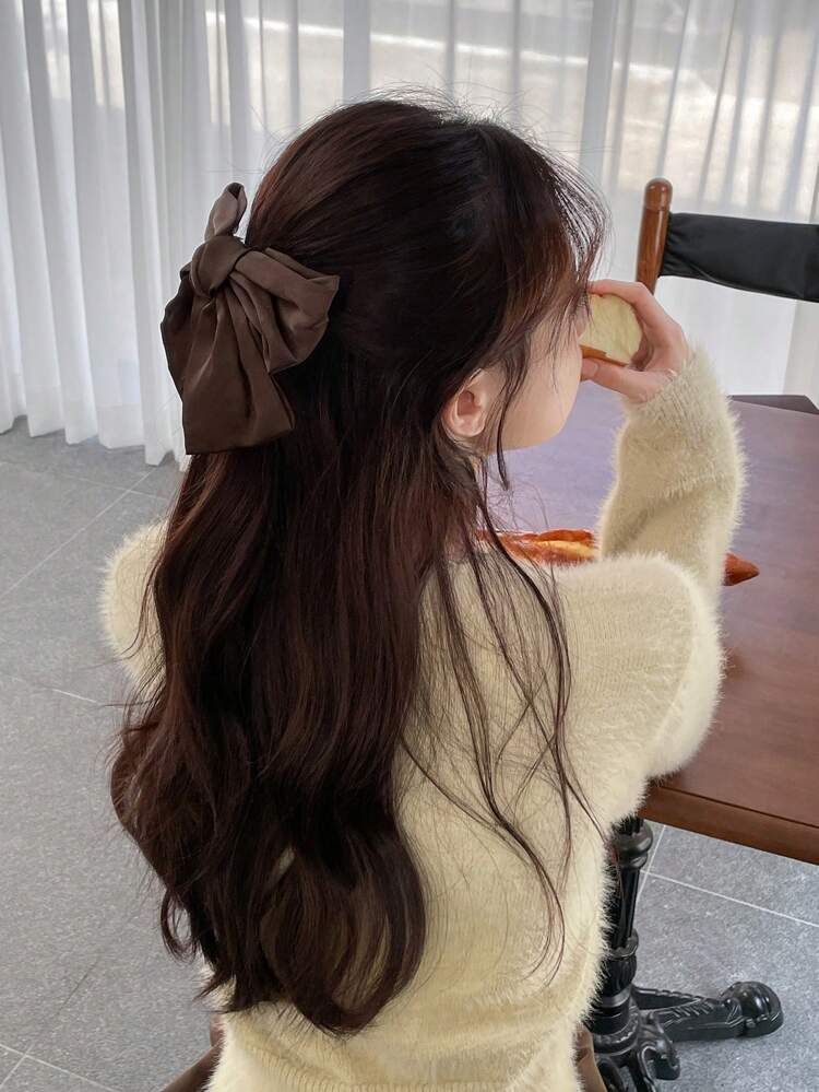 Solid Color Bowknot Design Women's Hair Clip Cute Valentines Claw Clips Hair Claws Hair Barrettes