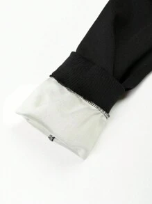 男童頭骨圖案長袖帽t衫,秋冬季節 - 黑色 - 查看 4