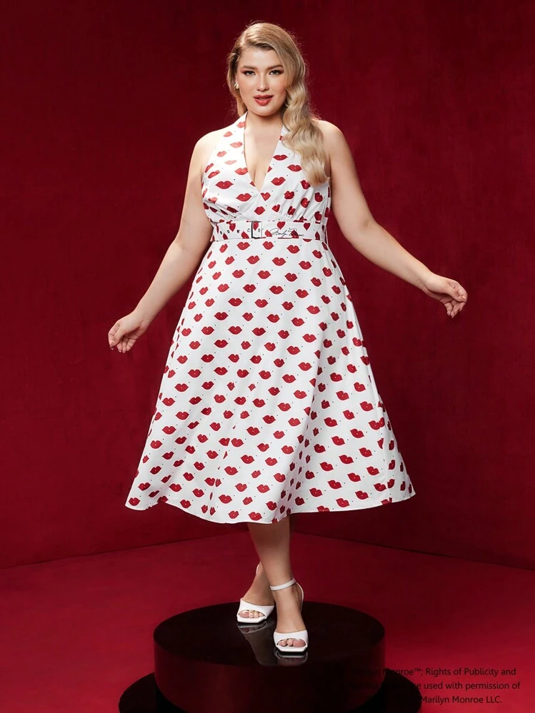 Marilyn Monroe X SHEIN プラスサイズ ワンピース マリリン・モンロー