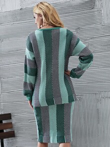 Mulvari 雙件套毛衣 - 綠色 - 查看 2