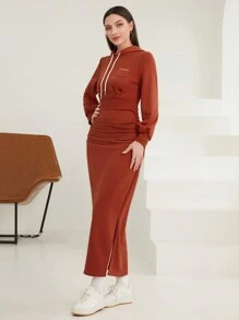 Mulvari 女式運動衫 - 橘色 - 查看 4