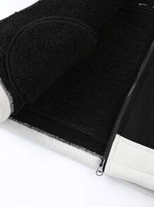 Teenage Boys' Colorblock Letter Embroidered Jacket