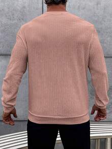 Manfinity Homme 男士純色運動衫 - 粉色 - 查看 2