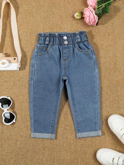 Baby Girl Casual, Cute, Elegant, Outdoor, Versatile Jeans