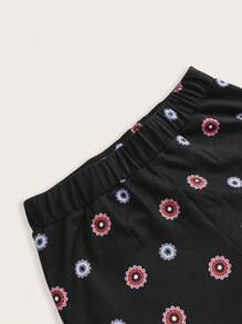 EMERY ROSE Floral Print Leggings - Multicolor - View 6