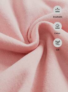 SHEIN Sudadera Informal De Manga Larga Con Cuello Redondo Para Niña Adecuada Para Otoño E Invierno - Rosa - Ver 5