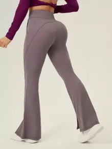 VARSITIE Sports Yoga Basic Scrunch Butt&Flare With LEGGING - Dusty Purple - View 5