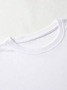 Manfinity Homme Men Letter Graphic Casual Short Sleeve Tee, Boyfriend Gift, For Going Out