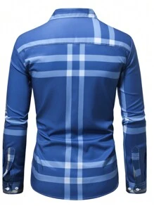 Camisa De Hombre - Azul - Ver 2