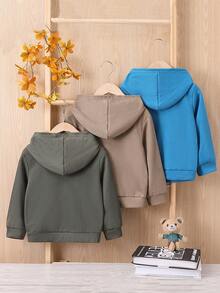 男童三件套字母贴袋鼠口袋卫衣 - 彩色 - 查看 2