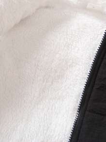 SHEIN 小女孩休閒簡約冬季保暖棉襖背心,寬鬆版型 - 彩色 - 查看 7