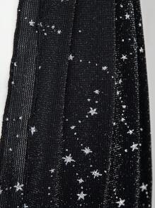 Hauture Atasan Wanita Asimetris Diikat Zip Big Bow Plain Pesta - Hitam - View 6