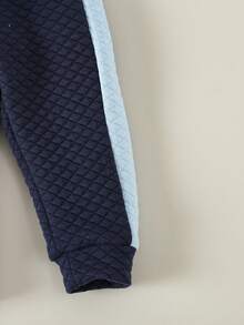 Baby Boy Two Tone Quilted Sweatshirt & Sweatpants & Scarf - Multicolor - View 6