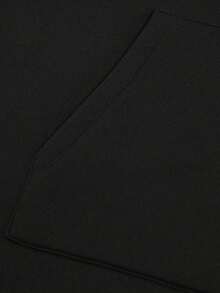 SHEIN EZwear 女性連帽搖粒絨運動衫帶字母圖案和抽繩 - 黑色 - 查看 4