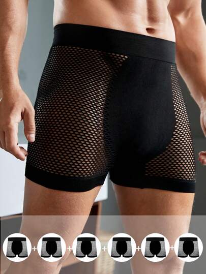 Mężczyźni Jednolity Wgłębić Bokserki