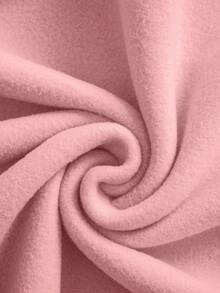 SHEIN EZwear Rainbow & Slogan Graphic Drop Shoulder Drawstring Thermal Hoodie - Baby Pink - View 3