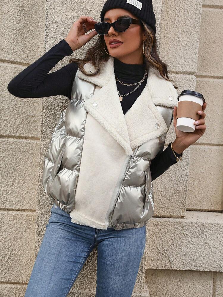 Zip Up Vest Padded Padded Coat For Winter Clothes