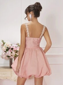 Enchnt 貼花細節吊帶洋裝