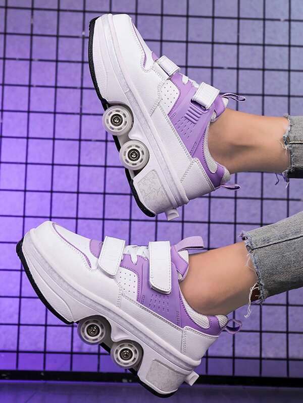 Transformable Shoes, 4wheel Skating Shoes For Girls Aged 615 Years