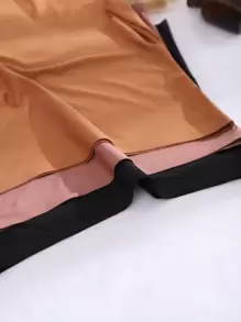 SHEIN Women's Plus Size High Waisted Scallop Trim Panties Comfortable Fabric Multi-Color Lingerie Underwear - Multicolor - View 4