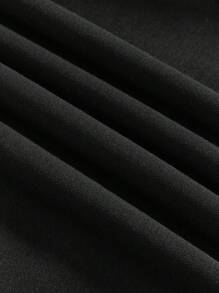 SHEIN Tween Girl Casual Heart Pattern Long Sleeve Hooded Sweatshirt, Suitable For Autumn And Winter - Black - View 3